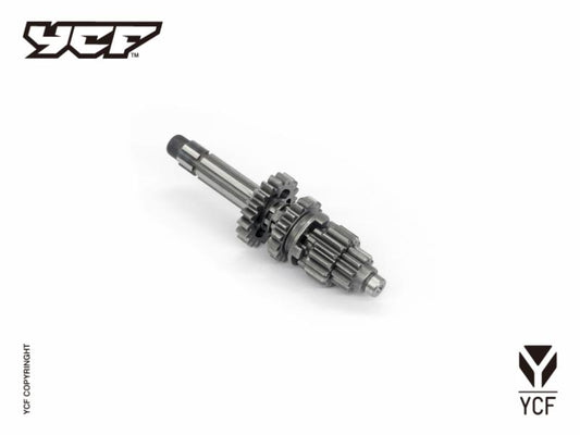 ARBRE BOITE PRIMAIRE COMPLET Ø12 COTE ALLUMAGE Ø14 COTE EMBRAYAGE L= 153,5 mm