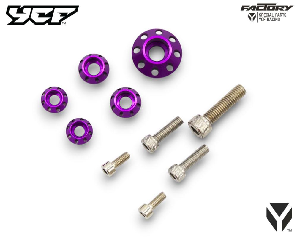 KIT VIS (2xM5 2xM6 1xM8) RONDELLES CNC PLASTIQUES