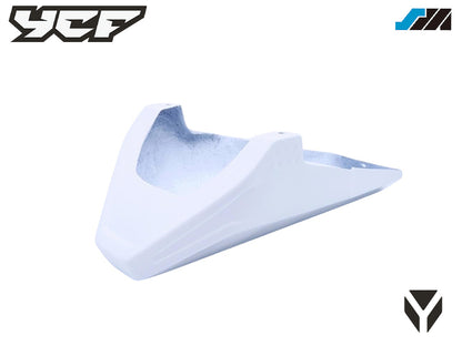 SABOT MOTEUR RECUPERATEUR D'HUILE SUPERMOTARD EN FIBRE DE VERRE BLANC