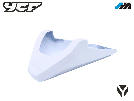 SABOT MOTEUR RECUPERATEUR D'HUILE SUPERMOTARD EN FIBRE DE VERRE BLANC