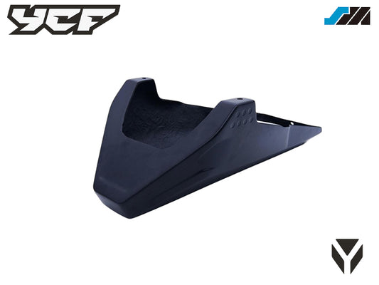 SABOT MOTEUR RECUPERATEUR D'HUILE SUPERMOTARD EN FIBRE DE VERRE BLANC